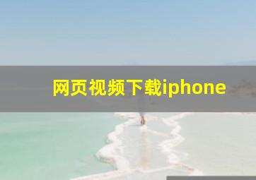 网页视频下载iphone