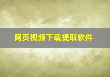 网页视频下载提取软件