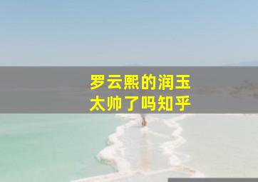 罗云熙的润玉太帅了吗知乎