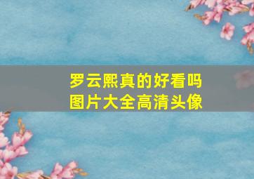 罗云熙真的好看吗图片大全高清头像