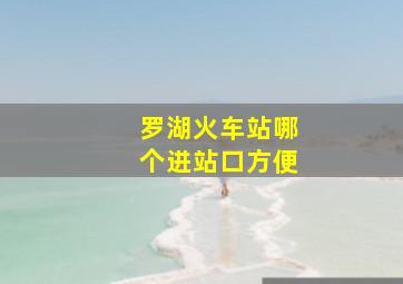 罗湖火车站哪个进站口方便