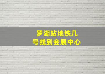 罗湖站地铁几号线到会展中心