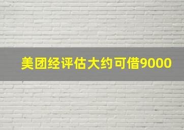 美团经评估大约可借9000