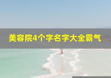 美容院4个字名字大全霸气