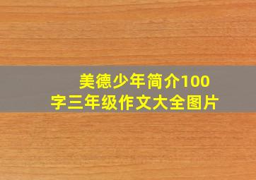 美德少年简介100字三年级作文大全图片