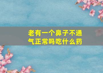 老有一个鼻子不通气正常吗吃什么药