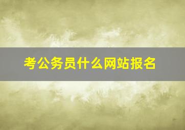 考公务员什么网站报名