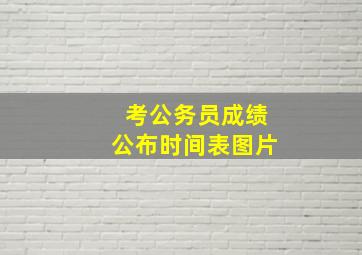 考公务员成绩公布时间表图片