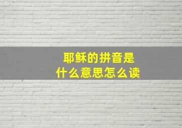 耶稣的拼音是什么意思怎么读