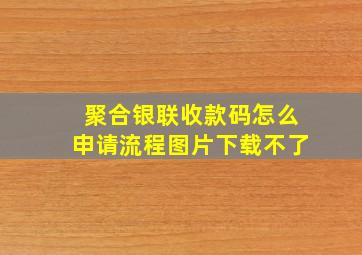 聚合银联收款码怎么申请流程图片下载不了