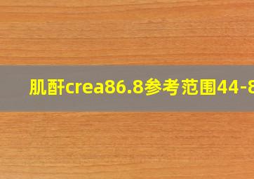 肌酐crea86.8参考范围44-80