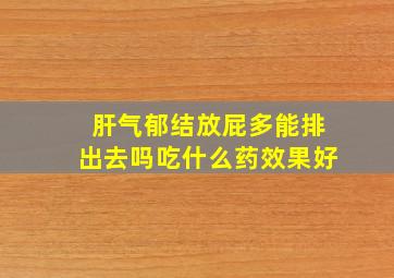 肝气郁结放屁多能排出去吗吃什么药效果好