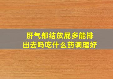 肝气郁结放屁多能排出去吗吃什么药调理好