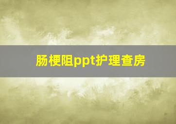 肠梗阻ppt护理查房