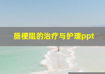 肠梗阻的治疗与护理ppt