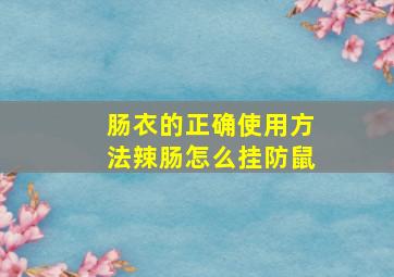 肠衣的正确使用方法辣肠怎么挂防鼠