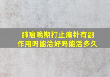 肺癌晚期打止痛针有副作用吗能治好吗能活多久