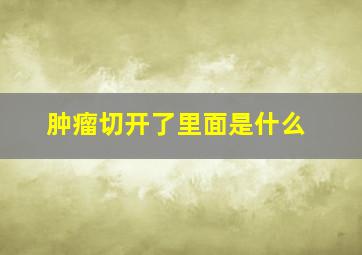 肿瘤切开了里面是什么