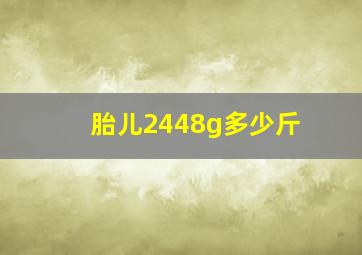 胎儿2448g多少斤