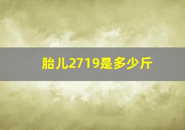 胎儿2719是多少斤