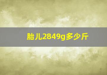 胎儿2849g多少斤