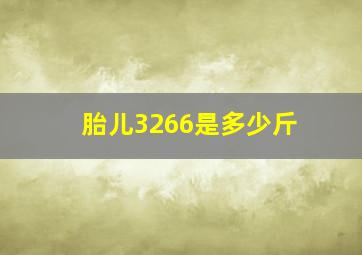 胎儿3266是多少斤