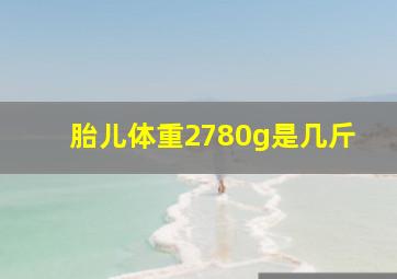 胎儿体重2780g是几斤