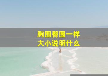 胸围臀围一样大小说明什么