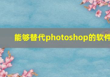 能够替代photoshop的软件