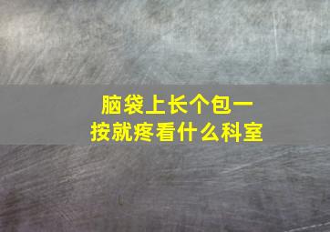 脑袋上长个包一按就疼看什么科室