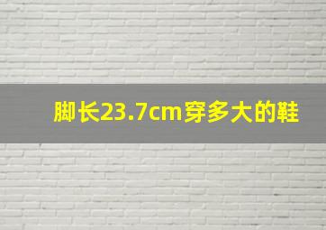 脚长23.7cm穿多大的鞋