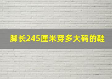 脚长245厘米穿多大码的鞋