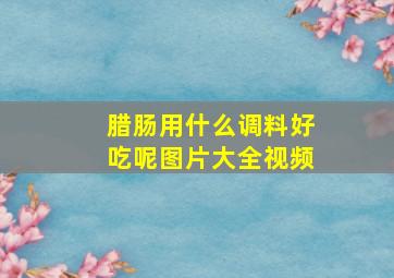 腊肠用什么调料好吃呢图片大全视频