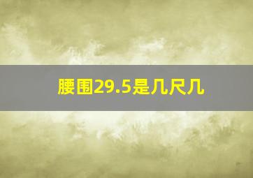 腰围29.5是几尺几