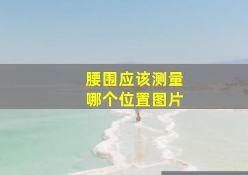 腰围应该测量哪个位置图片