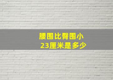 腰围比臀围小23厘米是多少