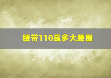 腰带110是多大腰围