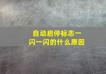 自动启停标志一闪一闪的什么原因