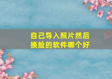 自己导入照片然后换脸的软件哪个好