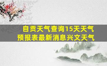 自贡天气查询15天天气预报表最新消息兴文天气