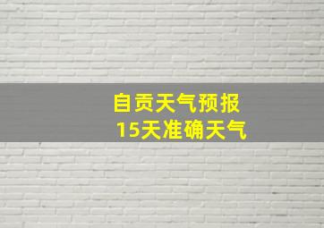 自贡天气预报15天准确天气