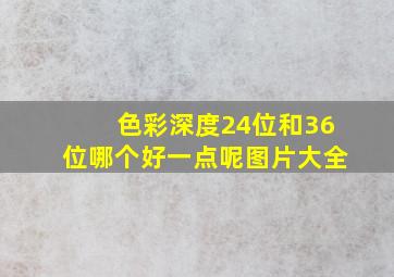 色彩深度24位和36位哪个好一点呢图片大全