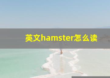 英文hamster怎么读