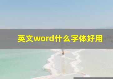 英文word什么字体好用