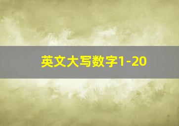 英文大写数字1-20