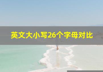 英文大小写26个字母对比