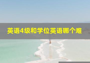 英语4级和学位英语哪个难