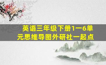 英语三年级下册1一6单元思维导图外研社一起点