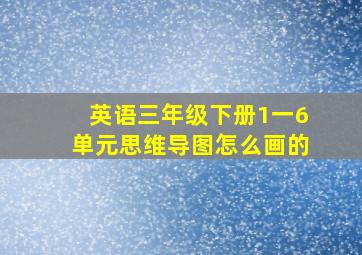 英语三年级下册1一6单元思维导图怎么画的