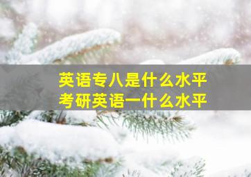 英语专八是什么水平考研英语一什么水平